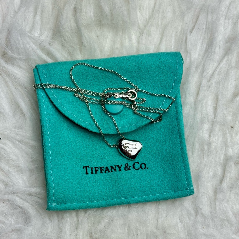 Authentic  Tiffany & Co. Elsa Peritti Vintage Sterling Silver Full Heart